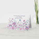 Carte Anniversaire de Floral Border Friend<br><div class="desc">Bordure florale rose et violet avec papillon à texture blanche douce pour l'anniversaire de l'ami. Le texte est modifiable.</div>