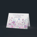 Carte Anniversaire de Floral Border Friend<br><div class="desc">Bordure florale rose et violet avec papillon à texture blanche douce pour l'anniversaire de l'ami. Le texte est modifiable.</div>