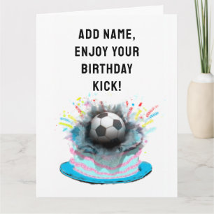 Carte Anniversaire de football amusant
