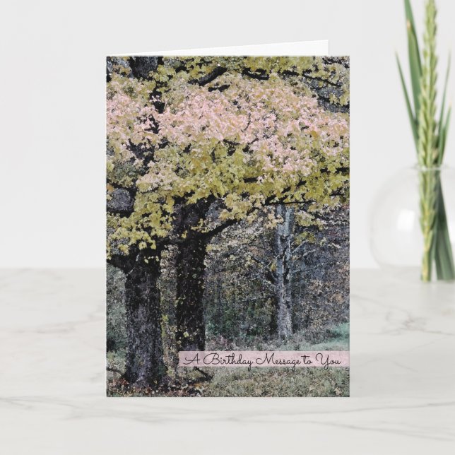 Carte Anniversaire de Forest Pastel (Devant)