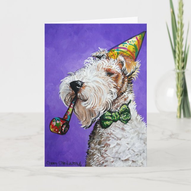 Carte Anniversaire de Fox Terrier (Devant)