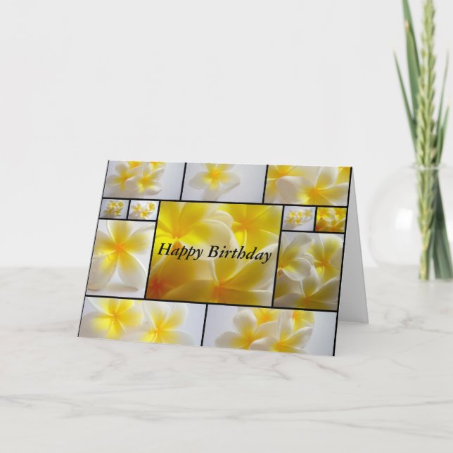 Carte Anniversaire de Frangipani (Devant)