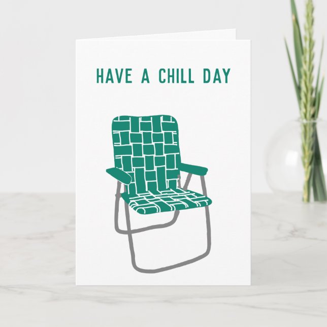 Carte Anniversaire de frissons Chill Rétro Lawn Chaise A (Devant)