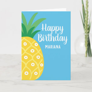Carte Anniversaire de Fruits Tutti à l'ananas