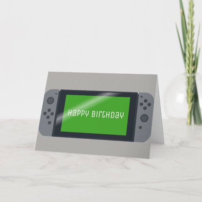 Carte Anniversaire de garçons de dispositif de jeu (Devant)