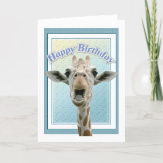 Carte Anniversaire de girafe
