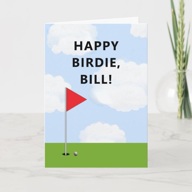 Carte Anniversaire de Golf Drôle (Devant)