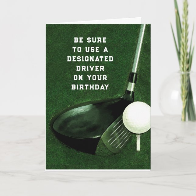 Carte Anniversaire de golf drôle (Devant)