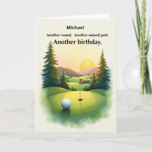 Carte Anniversaire de golf drôle Personnaliser humour de