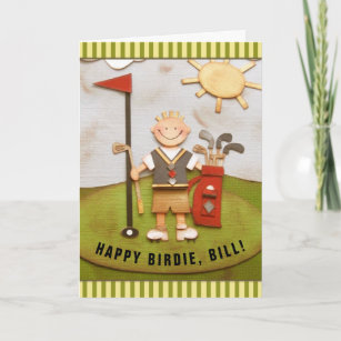 Carte anniversaire de golf personnalisé