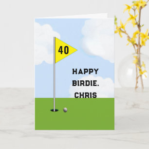 Carte Anniversaire de golf personnalisé