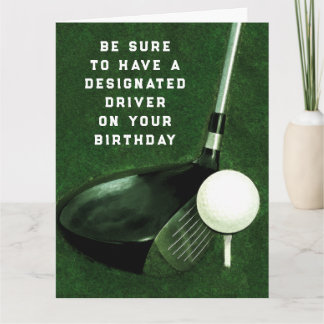 Carte Anniversaire de golf personnalisé