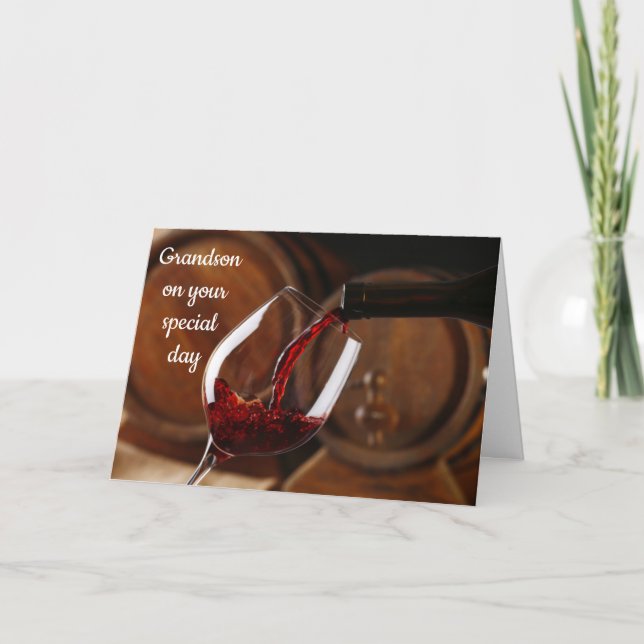 CARTE *ANNIVERSAIRE DE GRANDSON* POUR LE VIN/PROFITEZ (Devant)