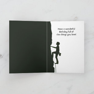 Carte Anniversaire de grimpeur de montagne, d'escalade d