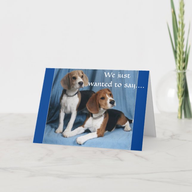 CARTE "ANNIVERSAIRE DE GROUPE - LE BEAGLE VOUS SOUHAITE  (Devant)