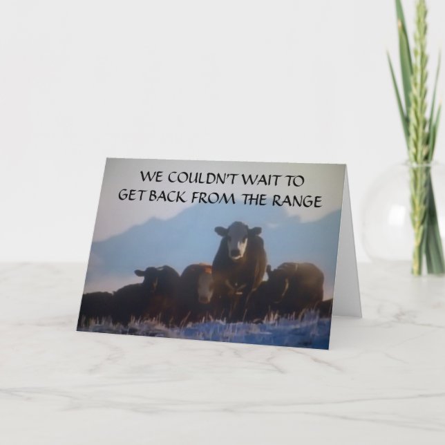 CARTE "ANNIVERSAIRE DE GROUPE - VOUS SOUHAITE MOOING" (Devant)