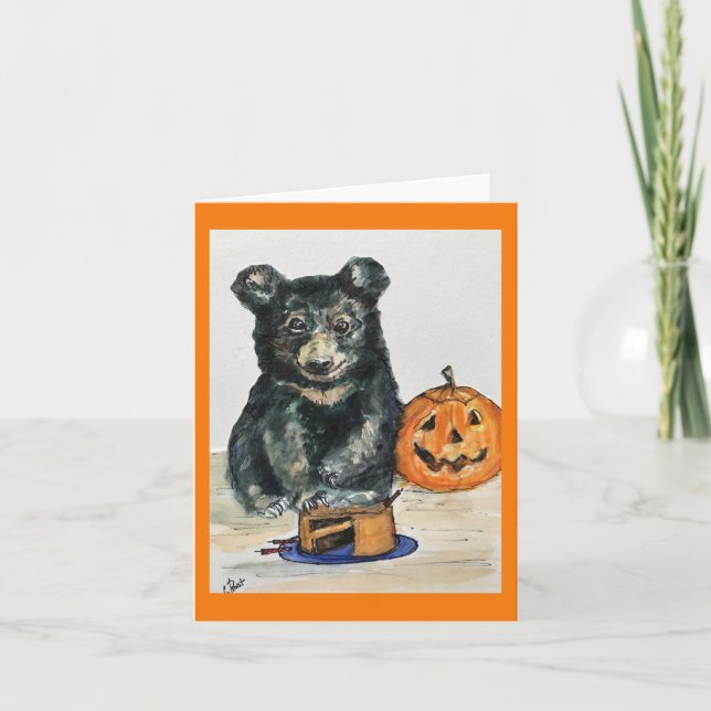 CARTE ANNIVERSAIRE DE HALLOWEEN (Devant)
