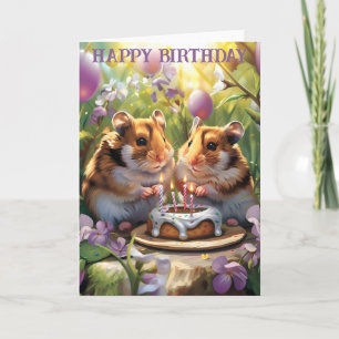 Carte Anniversaire de Hamsters