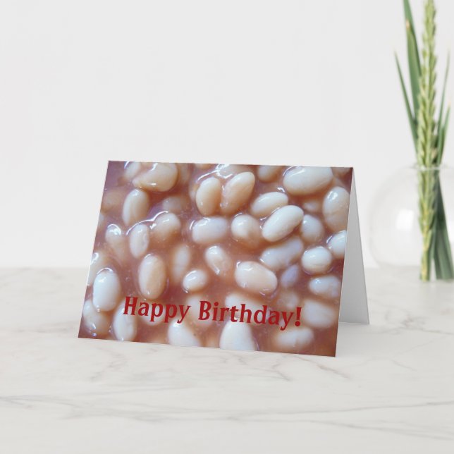 Carte anniversaire de haricots (Devant)