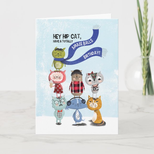 Carte Anniversaire de hippie (Devant)