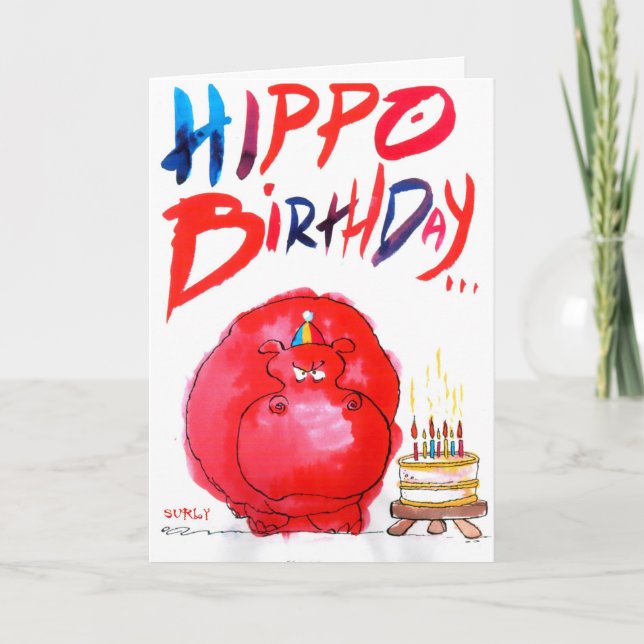 CARTE ANNIVERSAIRE DE HIPPO (Devant)