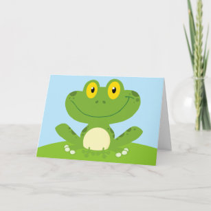 Cartes Grenouille Verte D Anniversaire Zazzle Fr