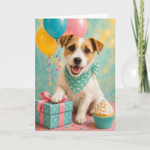 Carte Anniversaire de Jack Russell Terrier mignon