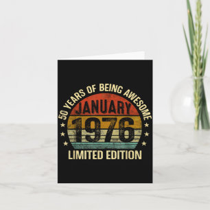 Carte Anniversaire de janvier Édition limitée vintage 19