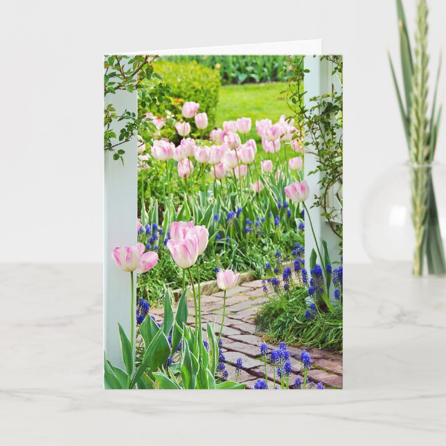 Carte Anniversaire de jardin de ressort (Devant)