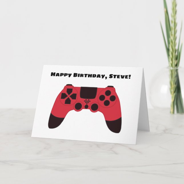 Carte Anniversaire de joueur de jeux vidéo nerd (Devant)