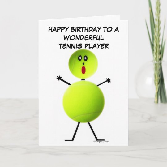 Carte Anniversaire De Joueur De Tennis Zazzle Fr