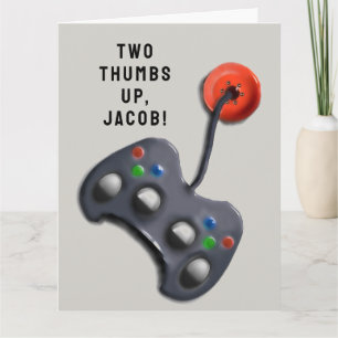 Carte anniversaire de joueur de vidéo
