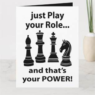 Carte Anniversaire de Joueur d'Échecs