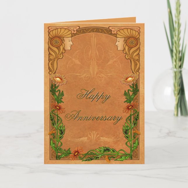 Carte Anniversaire de Jugendstil (Devant)