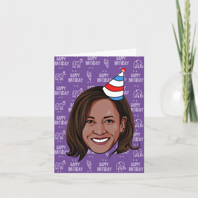 Carte Anniversaire de KAMALA HARRIS (Devant)