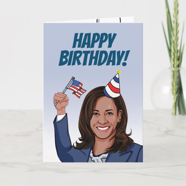 Carte Anniversaire de Kamala Harris (Devant)
