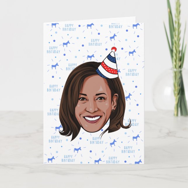 Carte Anniversaire de Kamala Harris (Devant)