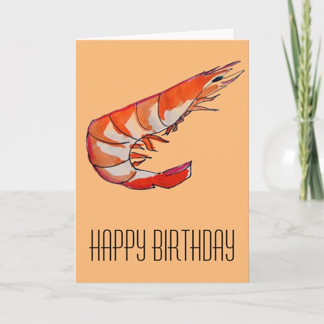 Carte Anniversaire de kitsch de fruits de mer de (Devant)