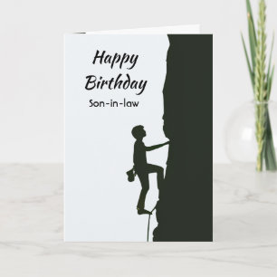 Carte Anniversaire de la belle-fils, escalade de rochers