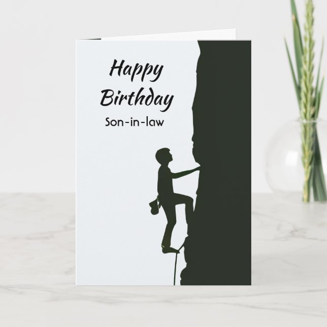 Carte Anniversaire de la belle-fils, escalade de rochers (Devant)