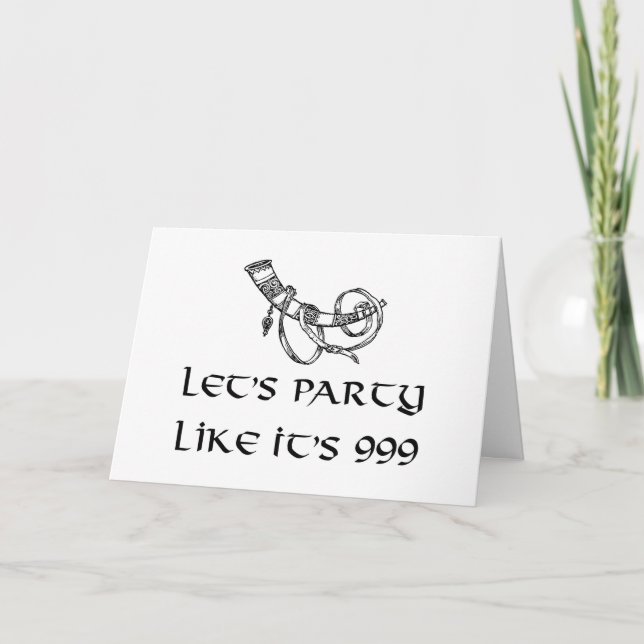 Carte Anniversaire de la Corne à boire viking (Devant)