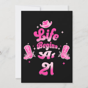 Carte Anniversaire de la Cowgirl occidentale rose Jalon