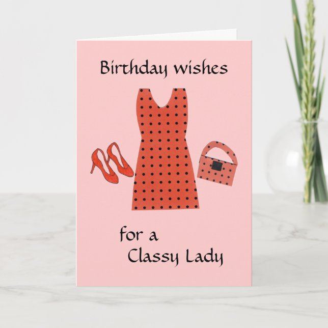 Carte Anniversaire de la Dame Chic (Devant)
