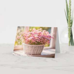 Carte Anniversaire de la dentelle de la reine Anne rose