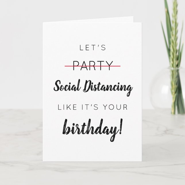 Carte Anniversaire de la détresse sociale (Devant)