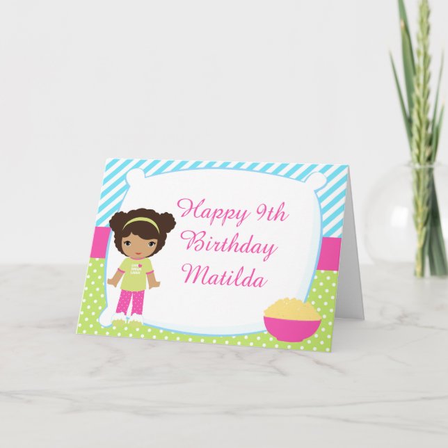 Carte Anniversaire de la fête du bois d'oeuvre afro-amér (Devant)