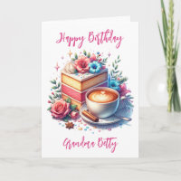 Anniversaire de la grand-mère au café et au gâteau