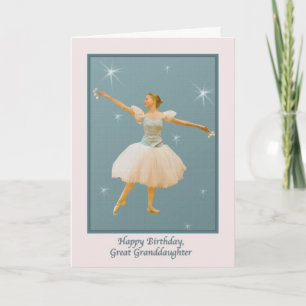 Carte Anniversaire de la grande-petite-fille avec danseu