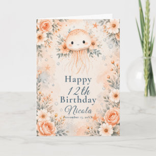Carte Anniversaire de la Jellyfish Florale