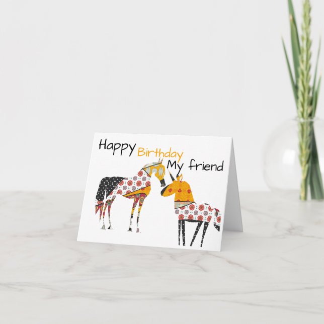 Carte Anniversaire de la licorne (Devant)